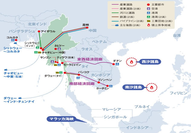 ミャンマーの地図