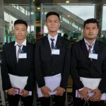 茨城県のとび業に配属予定の技能実習生3名がミャンマーから出国いたしました